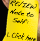 Sticky Navigation - Home - ITunes Link - Yellow Postit Note with Black Writing
